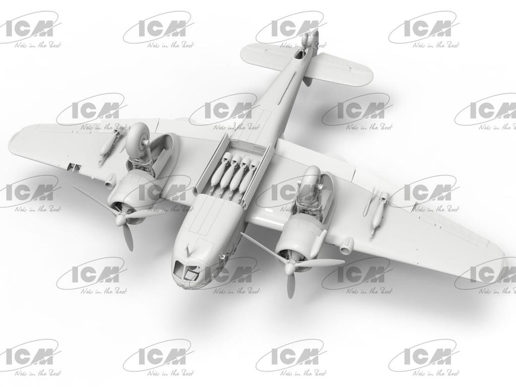 ICM 1/48 British Bristol Beaufort Mk.I Bomb Equipped Plastic Model Kit 48314 (Airplane)