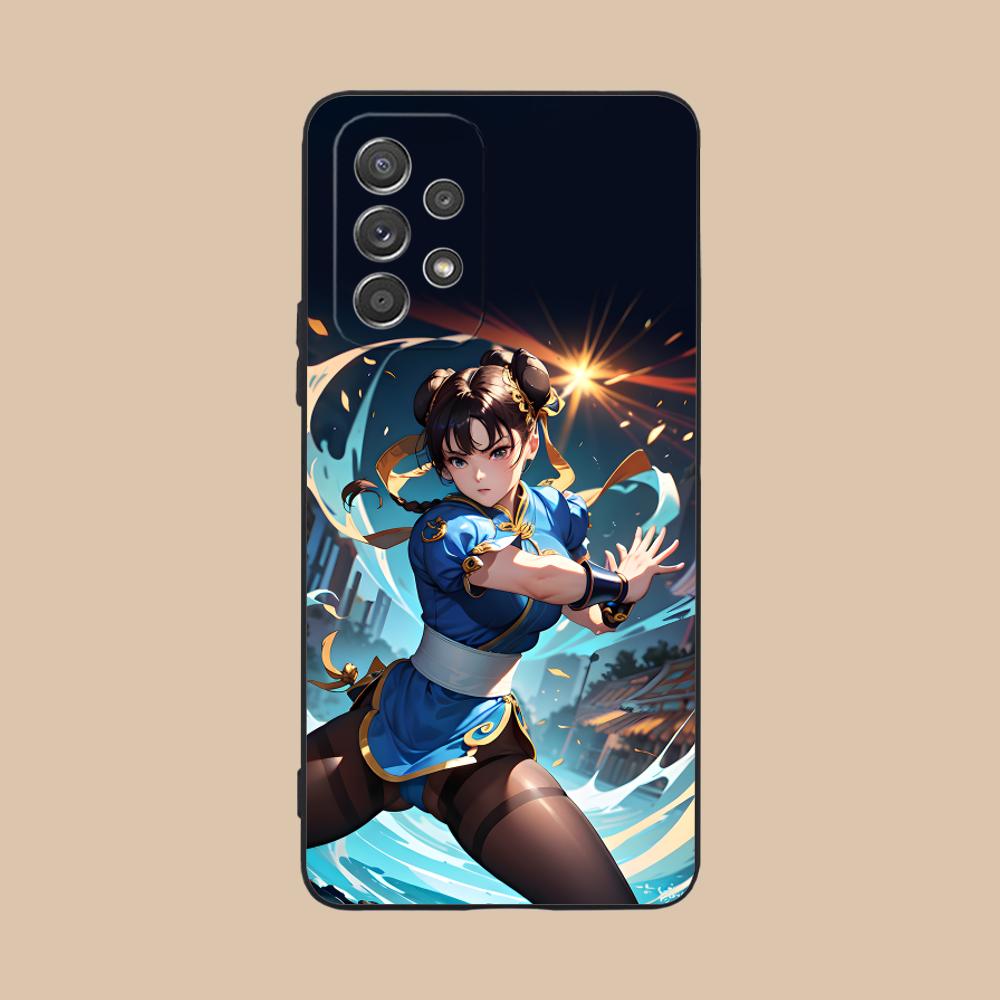 Чехол для телефона Street Fighter Chunli для Samsung Galaxy A56 55 54 53 52 51 36 35 34 23 16 15 5G Красочный Чехол Чехол Роскошный Красивый