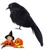 Artificial Crows Halloween Realistic Crows Halloween Decor 6.3 Inches Raven Decor Ornaments Raven Prop For Party Yard Tree