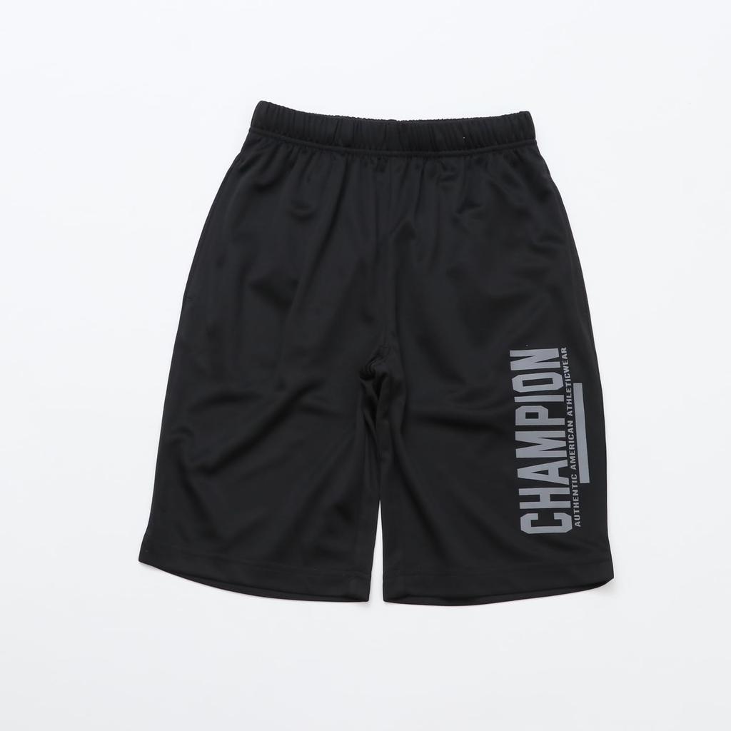 Комплект спортивного костюма Champion с коротким рукавом и круглым вырезом, с резиновым и базовым спортивным детским (Набор из 2 предметов) Быстросохнущий принт, футболка шорты, CK-BSW03-090-130