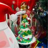 24 Inch Inflatable Christmas Ball Ornament Large Clear Blow Up Ball Christmas Decoration with Snowman Santa Tree Inside for Holiday Yard Lawn Decor