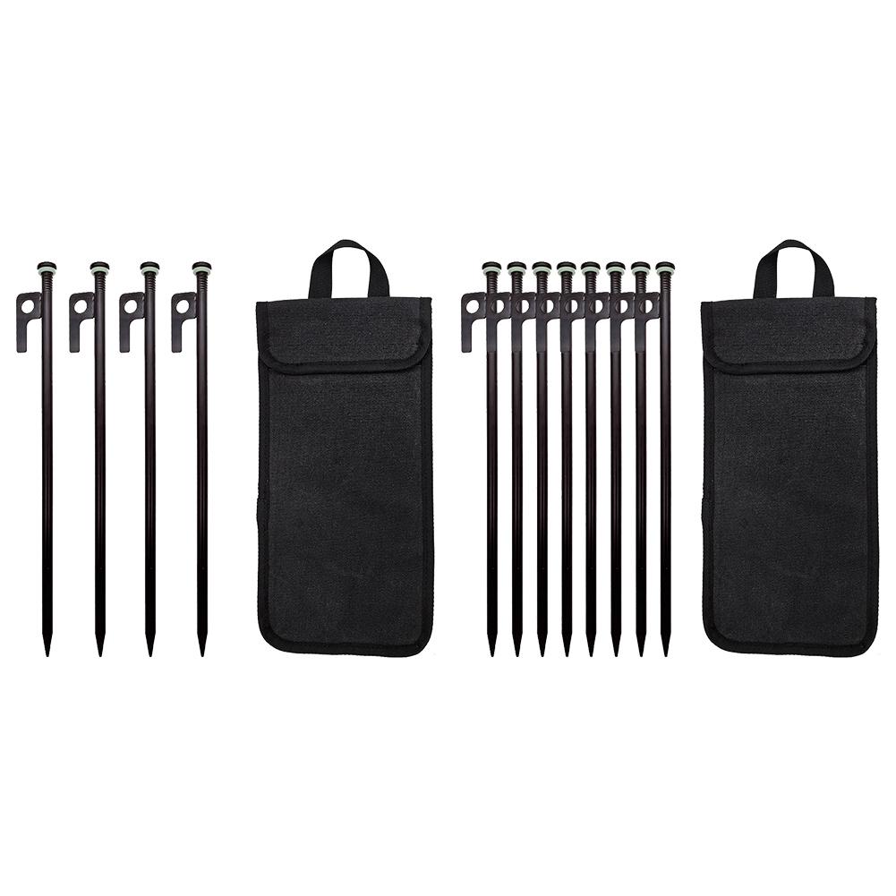4/8Pcs Tent Stakes Forged Steel Tent Pegs Heavy Duty Ground Stakes 30cm Ground Anchors with Storage Bag for Outdoor Camping