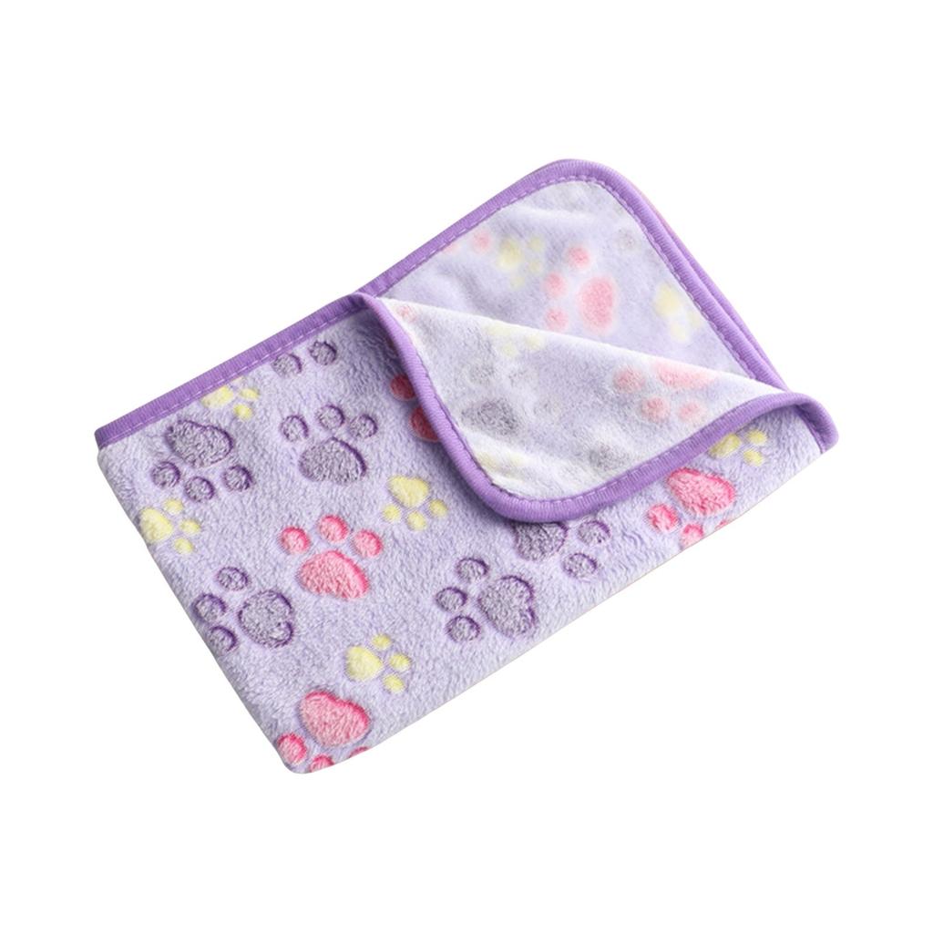Одеяло для домашних животных, сезонное одеяло, теплое коралловое бархатное одеяло с принтом «лапки», одеяло для кошек и собак