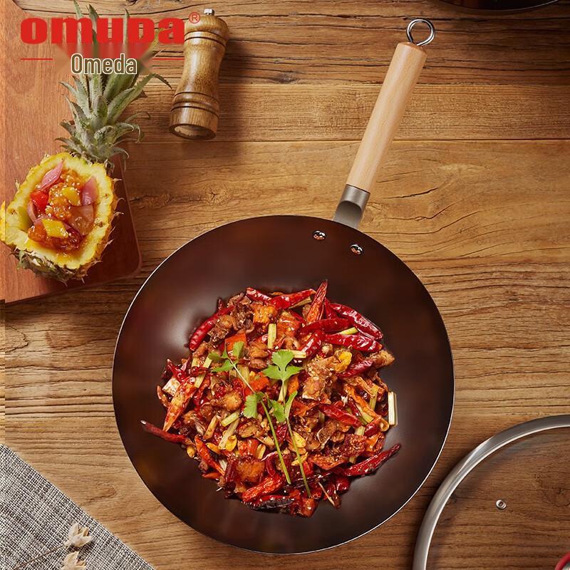 Китайский железный вок Oumeida Guojiang Series 32 см