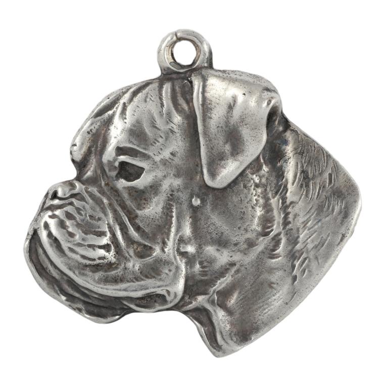 Boxer, German Boxer III - Necklace with dog, silver-plated pendant for dog fan, unique jewelry by Art-Dog brand