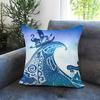 Light blue ocean ripple Cushion Cover Comfortable Reversible Pillow Cover Ideal for Car Sofa Bedroom  Beyond