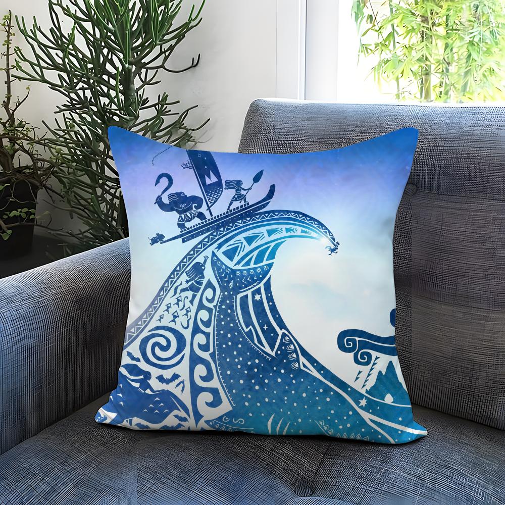 Light blue ocean ripple Cushion Cover Comfortable Reversible Pillow Cover Ideal for Car Sofa Bedroom Beyond