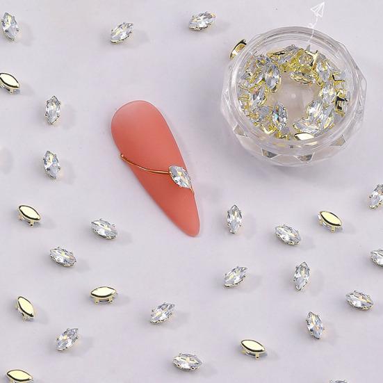 20 шт. украшения для ногтей неправильной формы, сверкающие, неокисляющиеся, нержавеющие, цинковые, блестящие, украшения для дизайна ногтей, маникюр, сделай сам