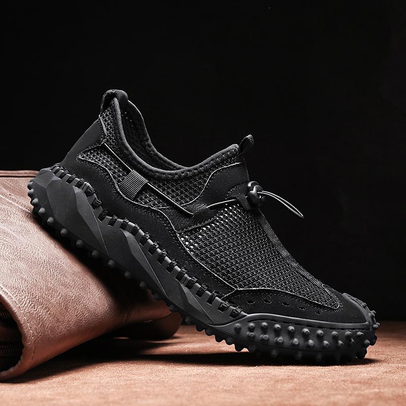 Брендовая мужская обувь, дышащие сетчатые мокасины, повседневная обувь на платформе ручной работы, роскошные мужские мокасины, дизайнерские мужские кроссовки