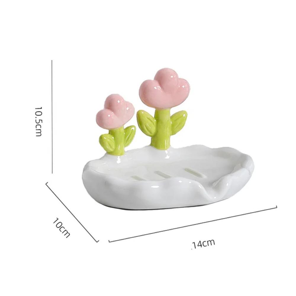 Cute Drain Soap Tray Plastic Soap Box Self Draining Soap Holder Bathroom