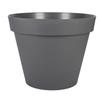 EDA Round Flower Pot TOSCANE - 76 L - Ø 60 X H 47 Cm - Anthracite Grey