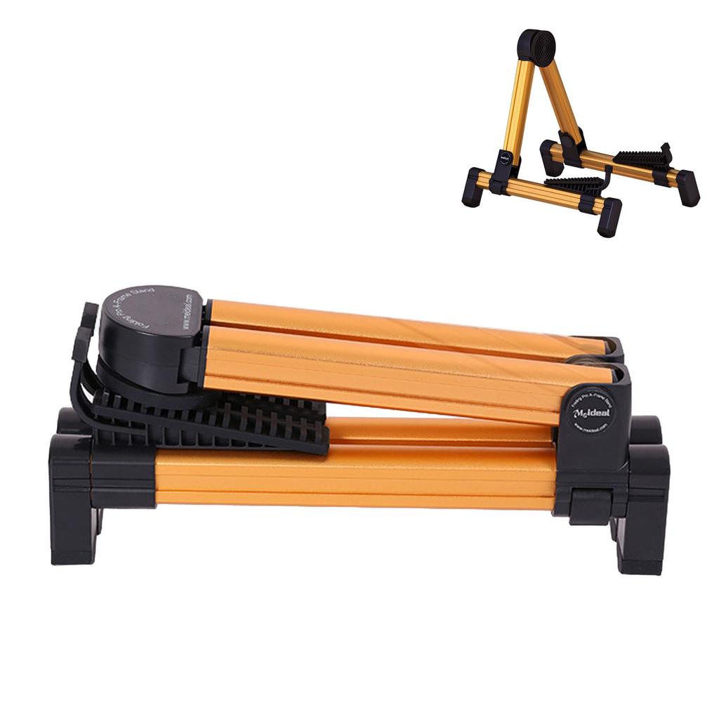 Guitar A Frame Stand Wear Proof Stable Performance Foldable Electric Guitar A Stand Rack for Ukelele Gold