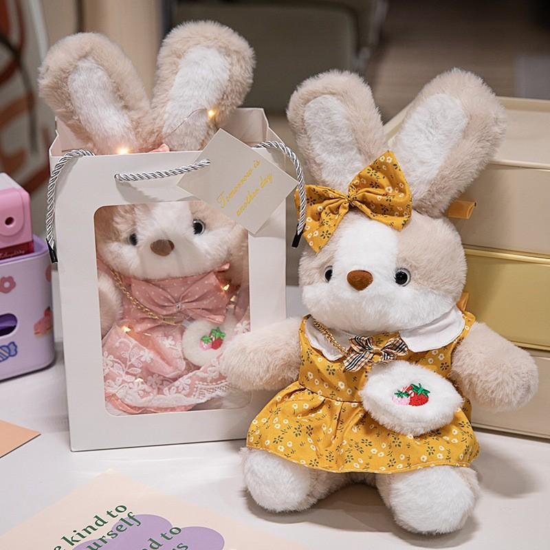 Flower Skirt Rabbit Plush Toy Wear Dress Bunny Doll Kid Birthday Gift Decoration