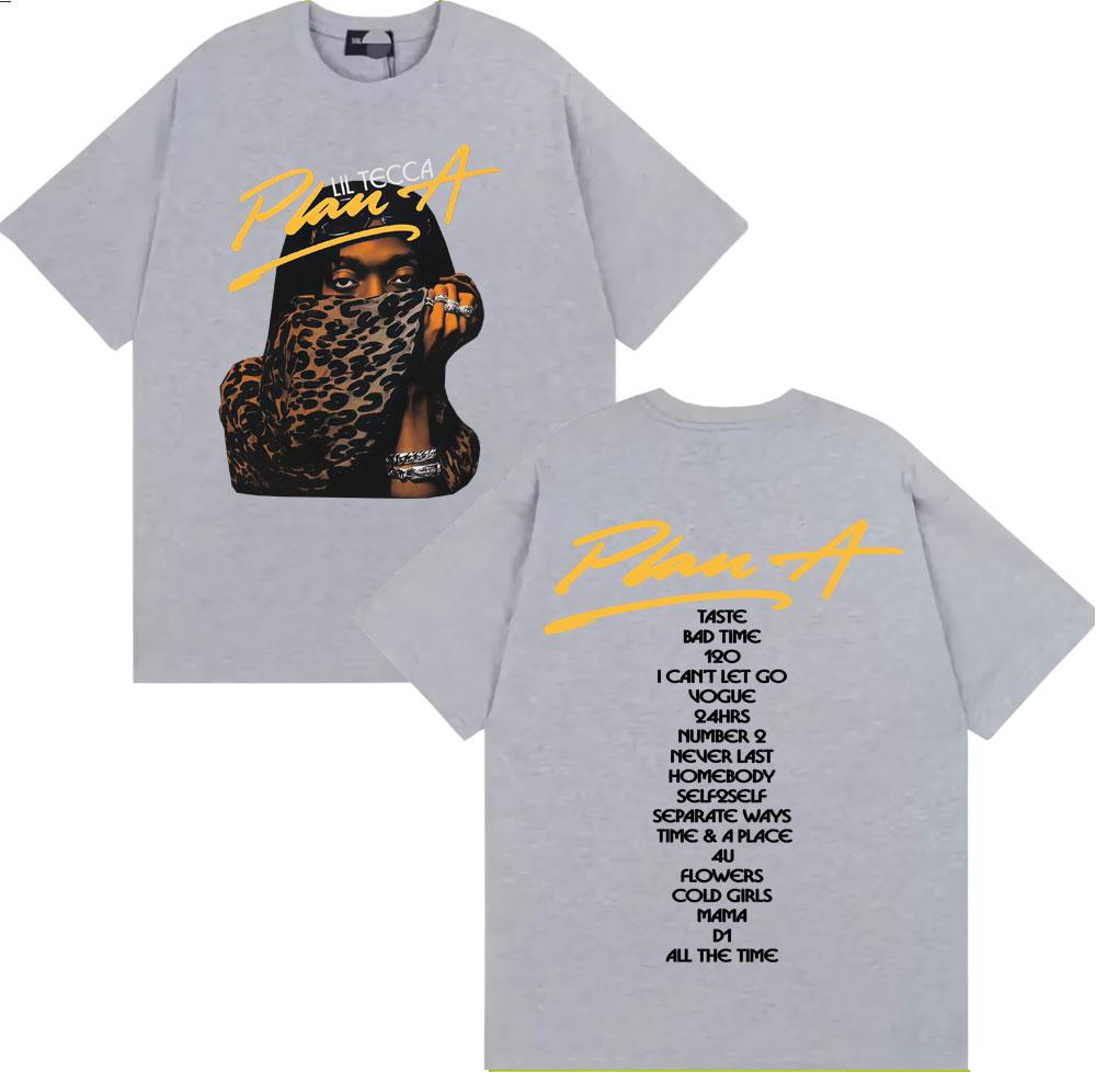 Rapper Lil Tecca Plan A Album Tour Graphic T Shirts Unisexs Women Clothing Fashion Trend Cool Tshirt Casual Cozy T Shirt Tops