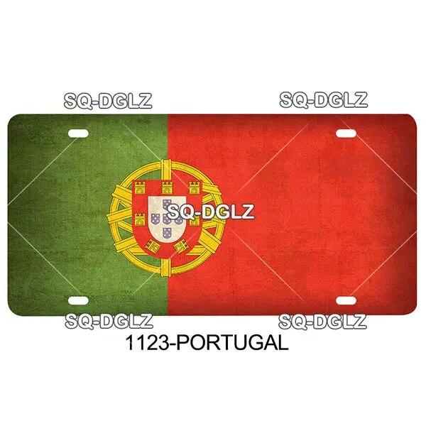 [SQ-DGLZ]P-S Country Flag 15x30cm Plate Metal Sign Vintage Tin Sign Wall Decor For Club Travel Poster Saudi Arabia/Russia