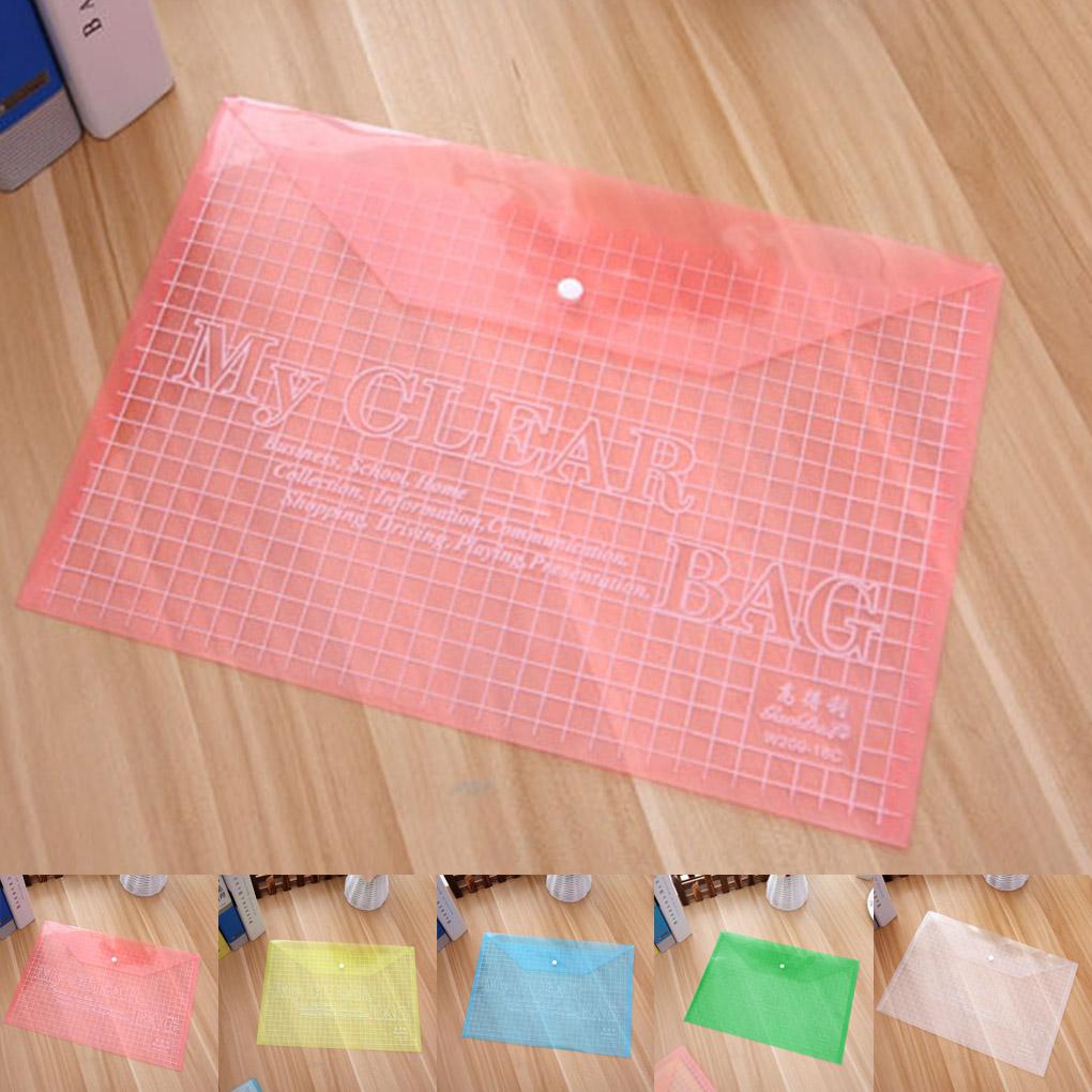 1/5/10 шт. Пластиковый пакет для документов формата А4 из ПВХ Бумага Офисные принадлежности Прозрачные пакеты для файлов