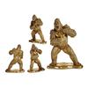 Decorative Figurine - Golden Gorilla - Resin - 25x56x42 Cm - Contemporary Style
