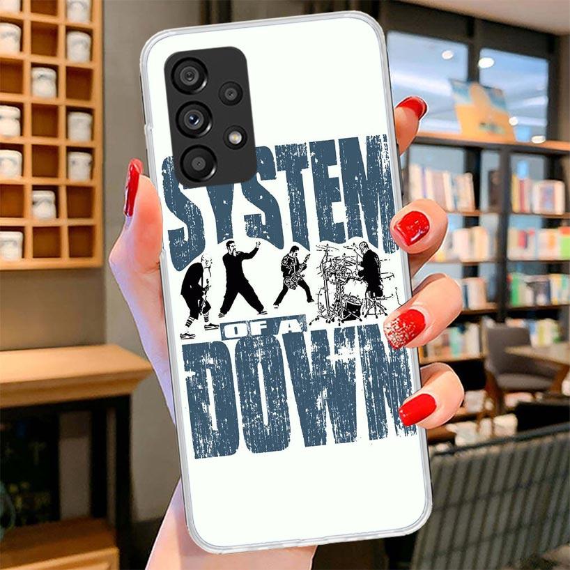 System Of A Down Phone Case For Samsung Galaxy A12 A22 A32 A52 A72 A02S Phone Case Note 20 Ultra 10 S10 Plus A51 A71 A50S A20S A