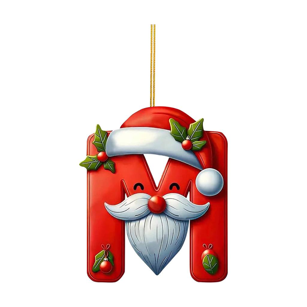 Рождественская елка из 26 букв, подвесное персонализированное украшение в виде рождественской буквы