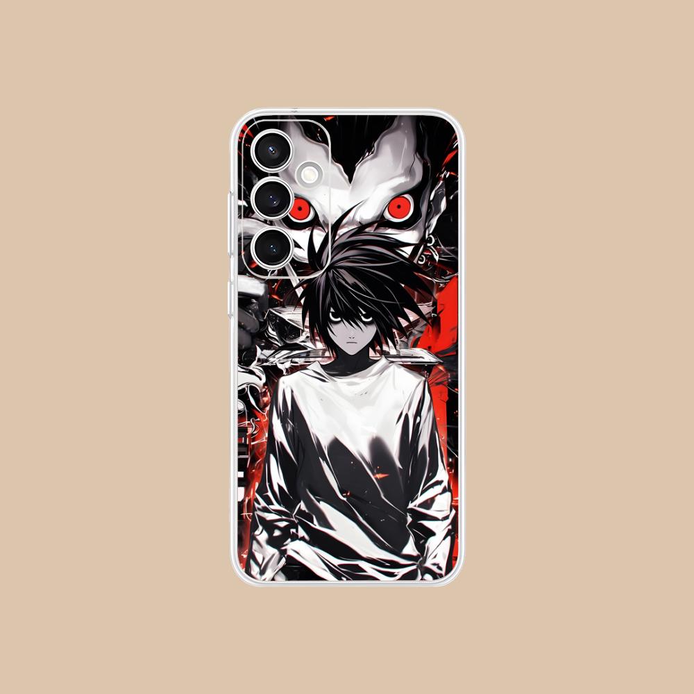 Чехол для мобильного телефона Death Note L Lawliet для Samsung Galaxy S25 S24 S23 S22 S21Plus FE Ультрапрозрачный Цветной Чехол Чехол Красивый