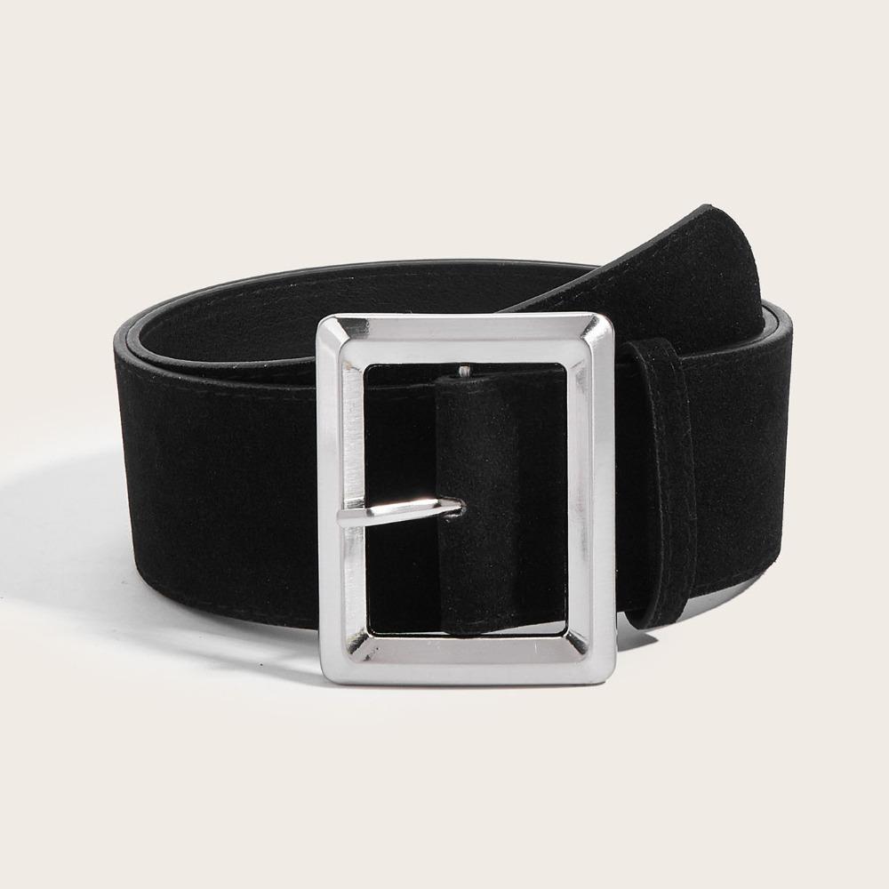 Maillard Styles Замшевый широкий ремень Модные ремни для брюк и платьев Пряжка-пин Пояс Подарки