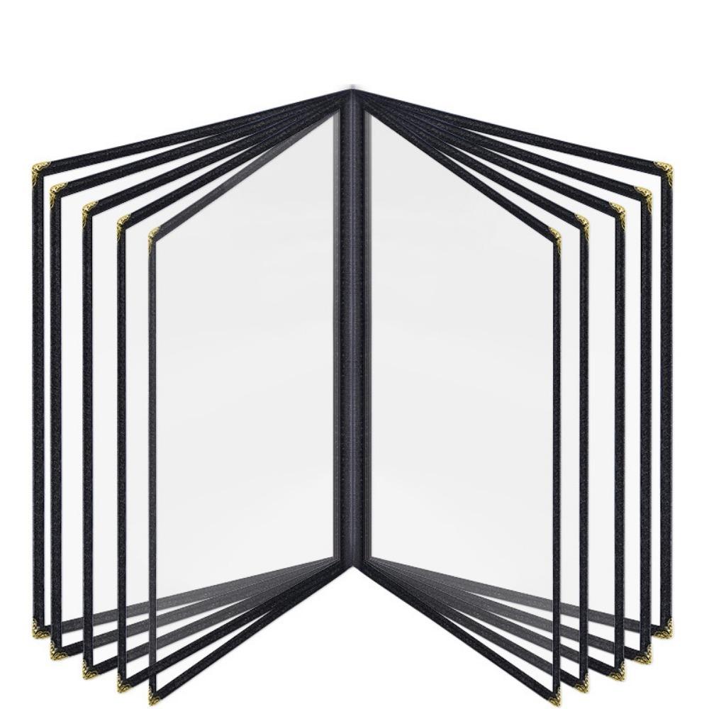 Прозрачная ПВХ обложка для меню формата А4, металлические уголки, книга для отображения цен меню, папка на кольцах, бар, кафе