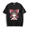 Футболка Touhou Project Рейму Хакурей — чиби-портрет с красным бантом, унисекс.
