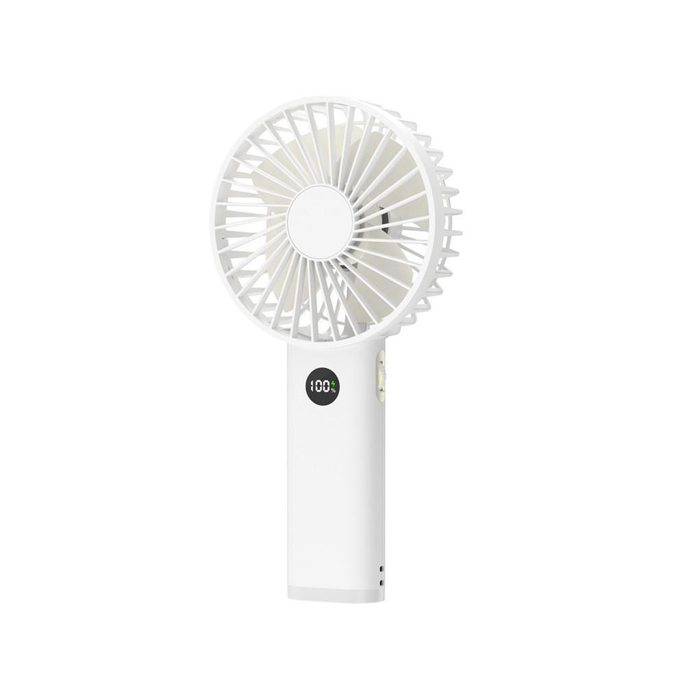 New USB Low Noise Small Fan Outdoor Portable Handheld Fan Intelligent Digital Display 100 Speed Infinitely Adjustable Fan 106*38*213mm