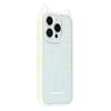 For iPhone 15 Pro Max Case Star Pattern Cat Ear Design TPU+Acrylic Clear Phone Back Cover