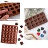 Silicone Chocolate Molds Nonstick Candy Molds for Baking Handmade Truffles Jelly Ice Cube Molds Flower Heart Square Shapes