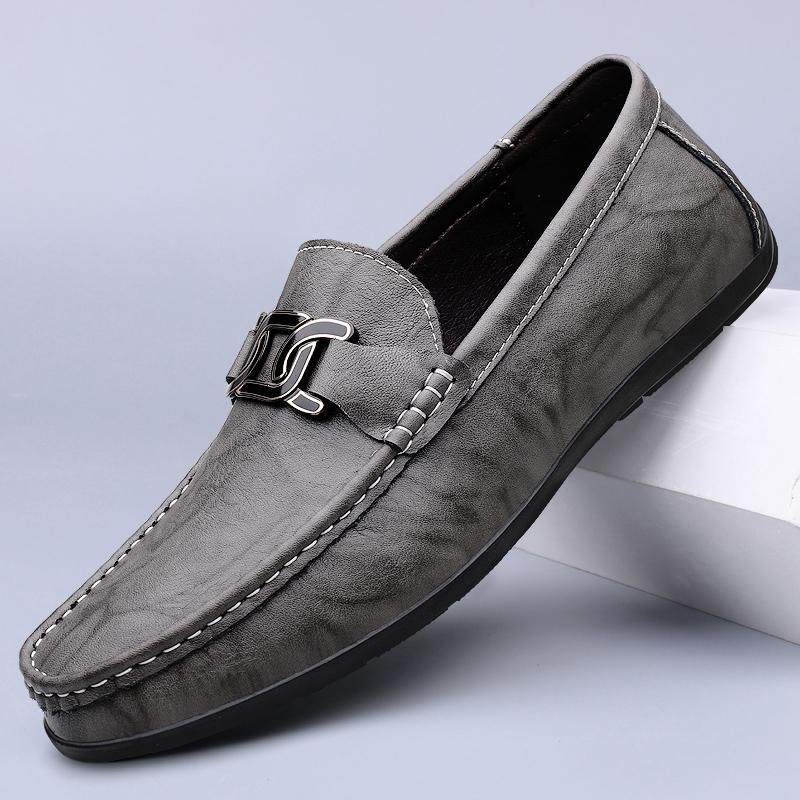 Fashion Genuine Leather Man Loafers Handmade Business Casual Shoes for Men Boat Shoes Slipon Driving Flats Male Leisure Walk Moccasins