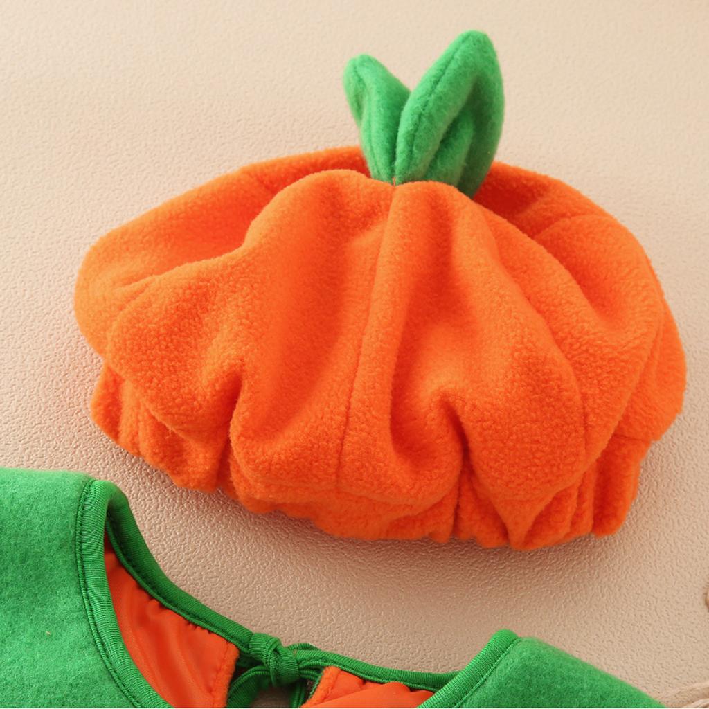 Kids Cosplay Costumes Children Halloween Pumpkin Costume With Hat Shoes Cosplay For Baby Girl Boy Stage Party Clothing