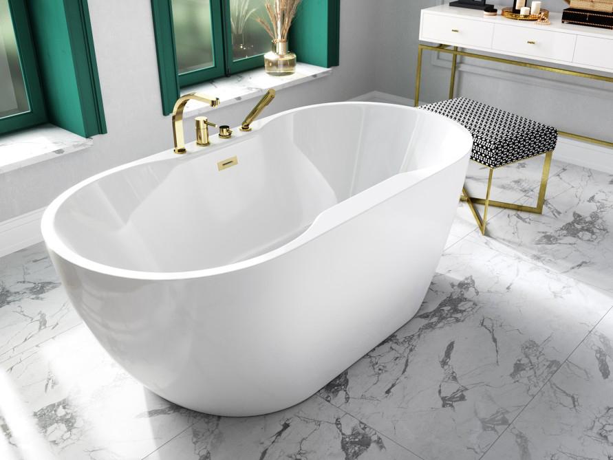 VEO chrome bathtub tap, wall-mounted, Besco