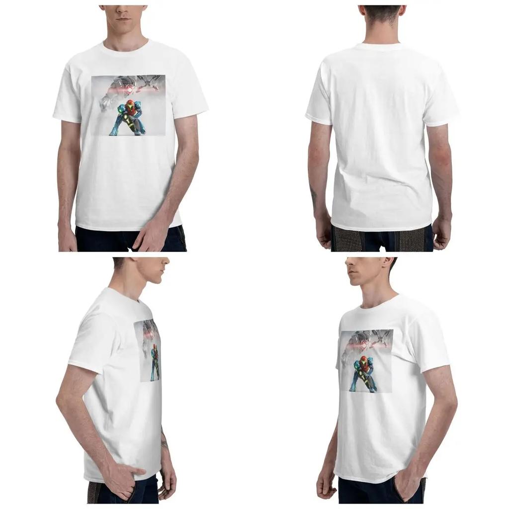100 Cotton Metroid Tshirt Unisexs Fashion Oversized T Shirt Unisex Crew Neck Summer Shirts Tops S6xl