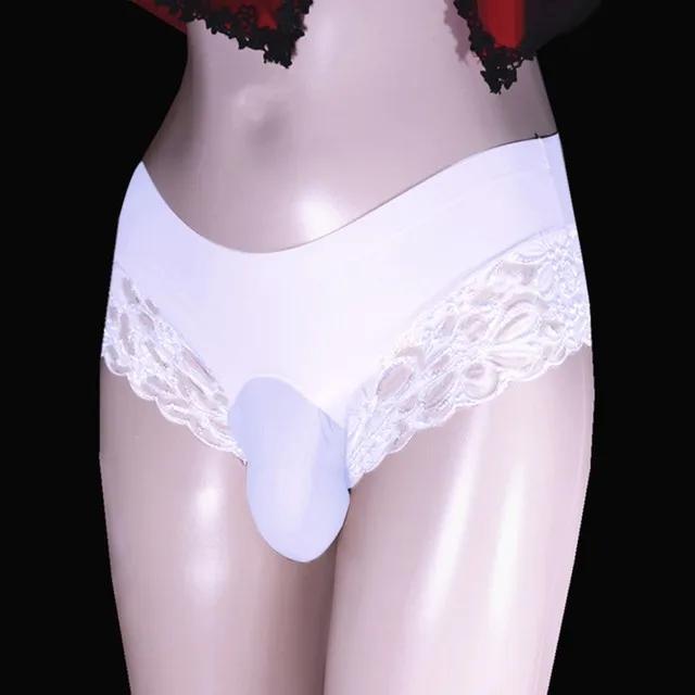 Мужские трусы Сексуальное нижнее белье Мужские Cuecas Cueca Masculina Кружевные стринги для сисси Увеличивающий карман Бикини Трусы брюки мужское нижнее белье для геев