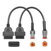 Кабель для диагностики мотоциклов, 2 в 1, интерфейсы OBD для считывания данных, простое подключение и работа для разъема 6+4 контакта, профессиональное использование