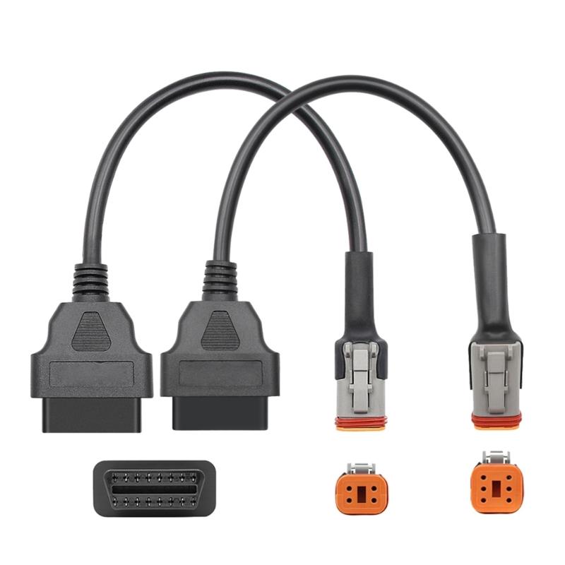 Кабель для диагностики мотоциклов, 2 в 1, интерфейсы OBD для считывания данных, простое подключение и работа для разъема 6+4 контакта, профессиональное использование