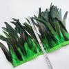 10Yard/lot 25-30CM Chicken Feathers Trim Cloth Sideband Rooster Tail Feather Trims Clothing Wedding Decoration