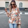 Long-sleeved Women's Shirt Autumn Temperament Elegant Floral Blouse Women