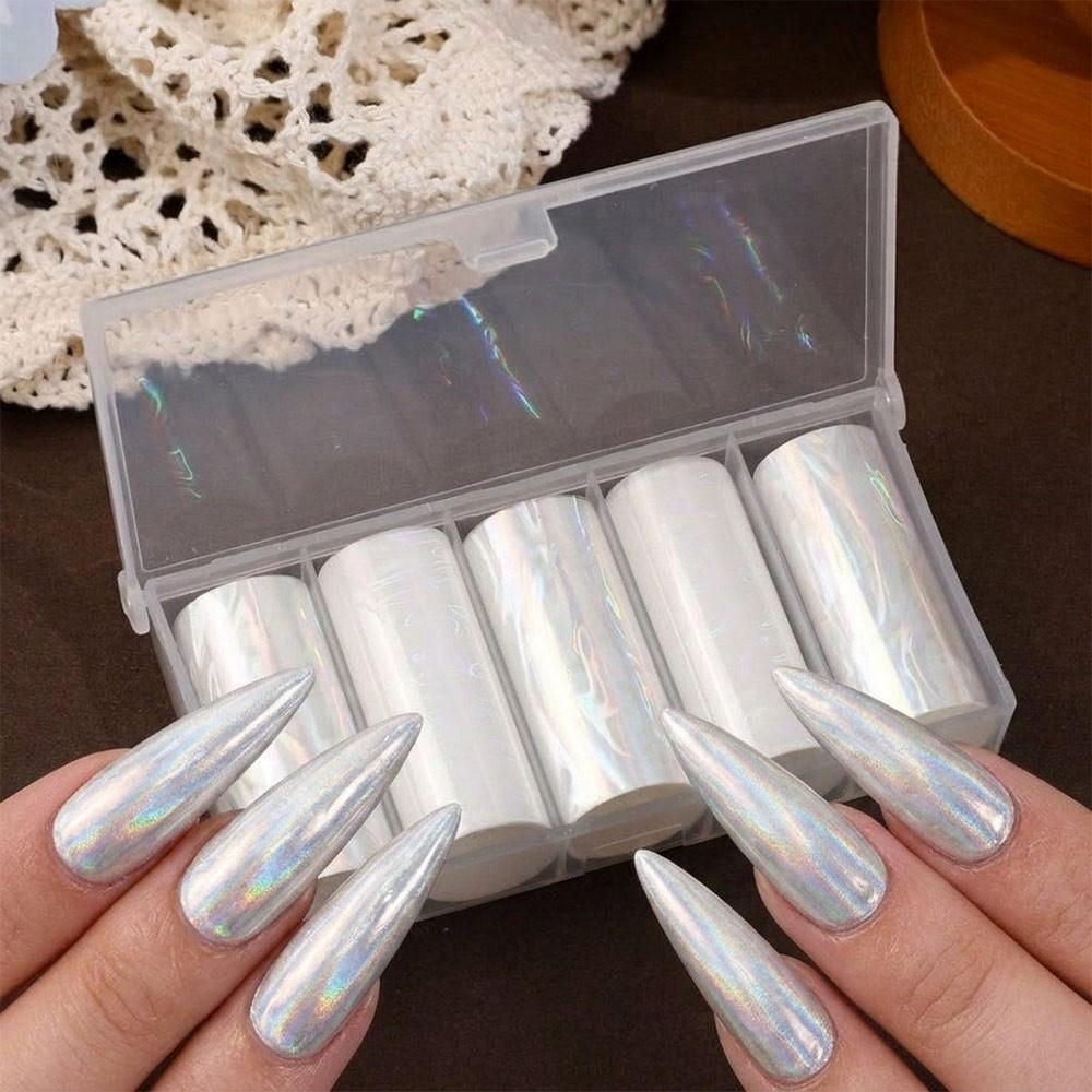 Black White Nail Stickers Lace Design Nail Decals Professional Transfer Paper Manicure DIY