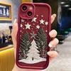 Чехол для телефона с принтом рождественской елки для iPhone 17 11 13 12 14 15 16 Pro Max XS X XR 7 8 Plus 16E 17 Air Ударопрочный Мягкий Бампер