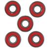 5 шт. Красные шарикоподшипники Abec-5 608-Rs для скейтборда 8X22X7 мм