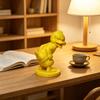 3D-печатная статуэтка утки Забавное настольное украшение Мини-фигурка желто-белая Милая фигурка для декора рабочего стола Подарок коллегам Настольные аксессуары
