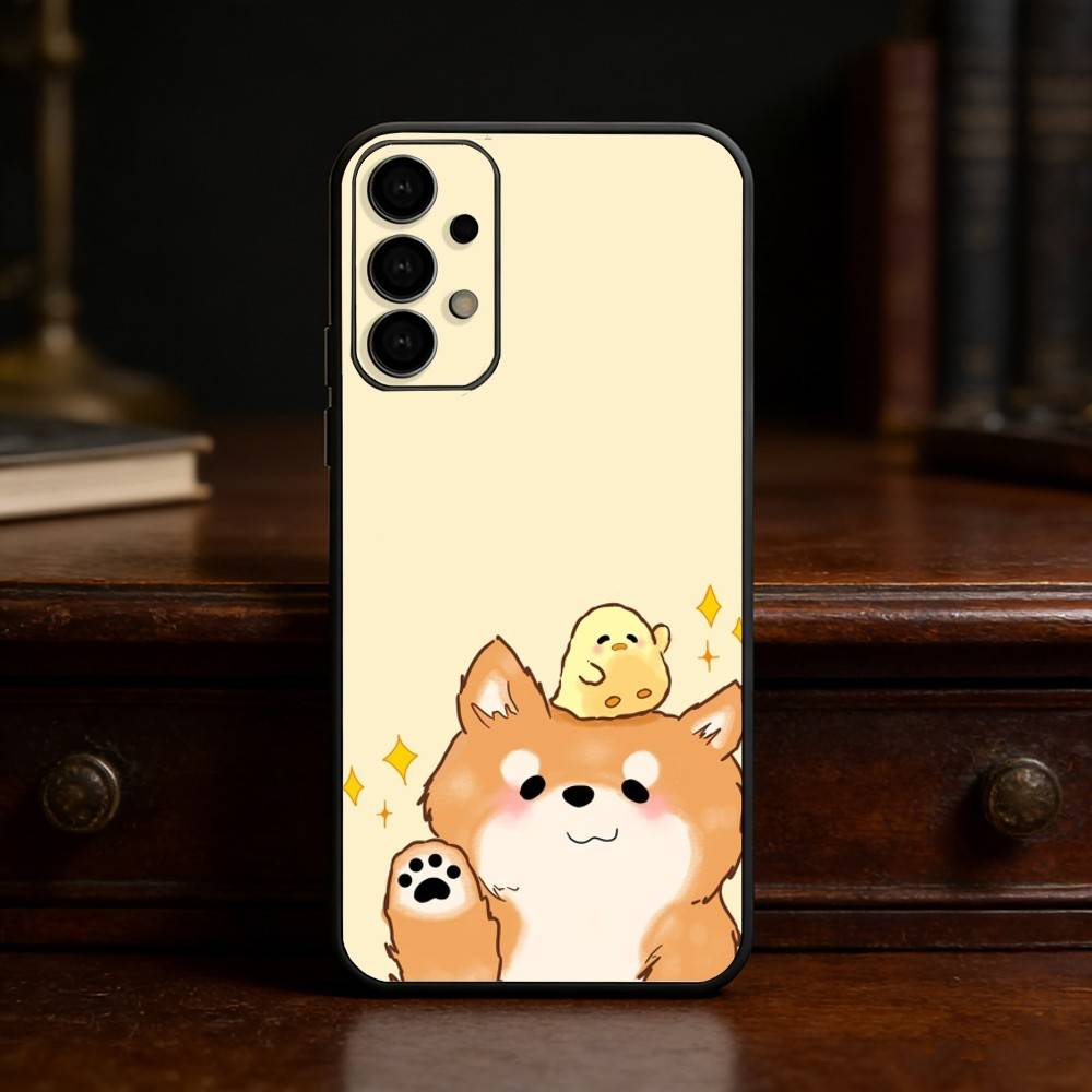 Cute Shiba Inu phone Case For Samsung S25,24,21,22,23,30,Ultra,20,Plus,Fe,Lite,Note Soft Black Cover