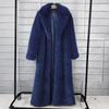 Women's Extra Long Faux Fur Coat with Suit Collar
