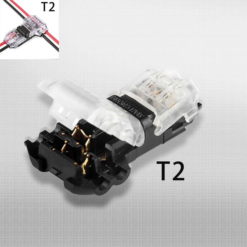 1-20PCS Quick connect terminal D2/T2/T1/H2 type electrical connector LED cable car non break connector terminal connection