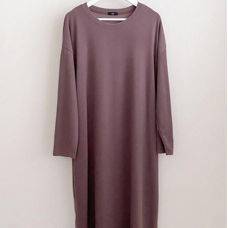 Shop   Women Round Oversized Easywear Long Dress Charcoal Ara Wdr 3088