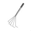 Gardening Hand Rake Grass 5 Tines with Ergonomic Handle Stainless Steel Small Leaf
