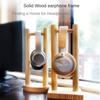 Кронштейн для наушников из массива дерева, креативный двойной держатель для дисплея, настольный держатель для хранения