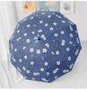 Automatic Floral Oil Painting Umbrella - Portable, Sturdy, Black Glue Sunscreen Parasol